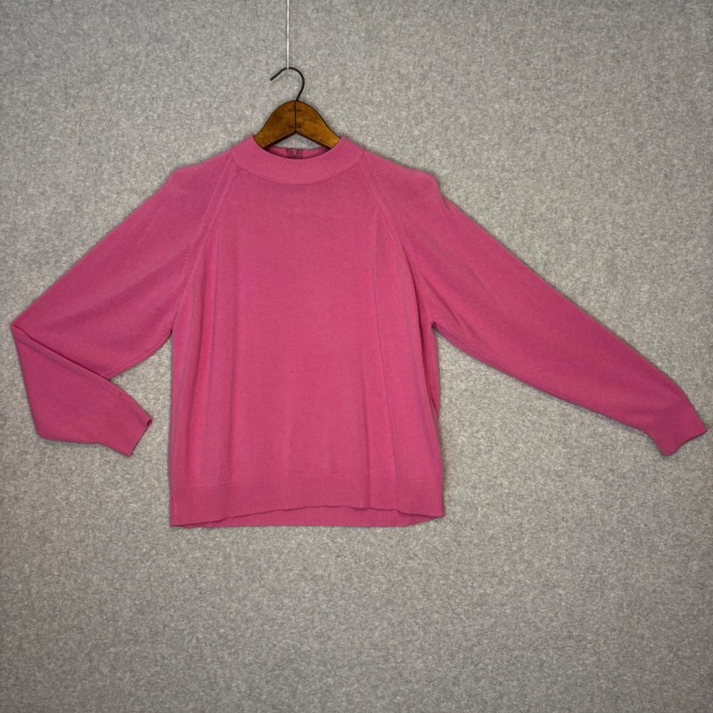 Designer's Originals Women's 42 XL Sweater Barbie Pink Vintage USA Made Acrylic
